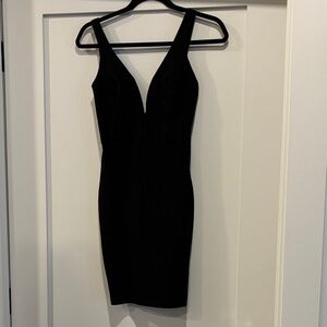 Lulu's Classic Black Mini Dress
